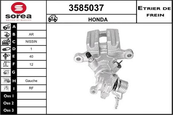 Sera 3585037 - Étrier de frein cwaw.fr