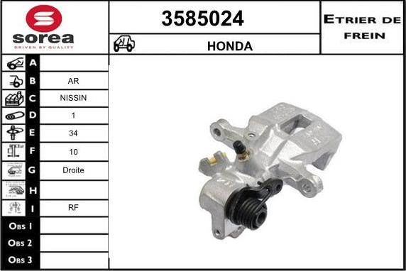 Sera 3585024 - Étrier de frein cwaw.fr