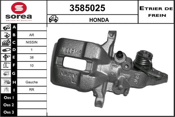 Sera 3585025 - Étrier de frein cwaw.fr