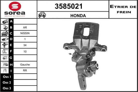 Sera 3585021 - Étrier de frein cwaw.fr