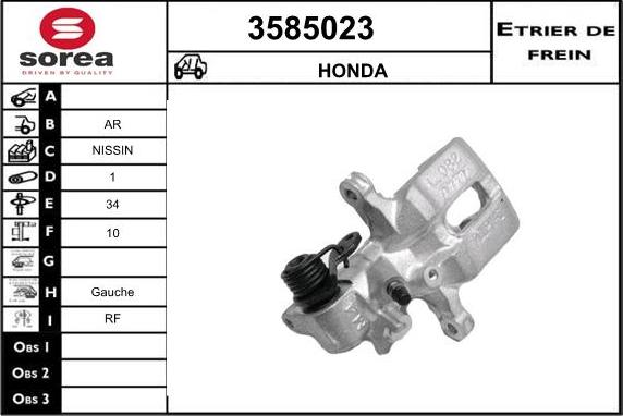 Sera 3585023 - Étrier de frein cwaw.fr