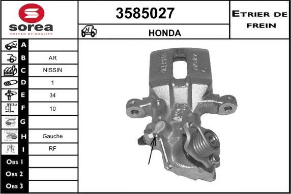 Sera 3585027 - Étrier de frein cwaw.fr