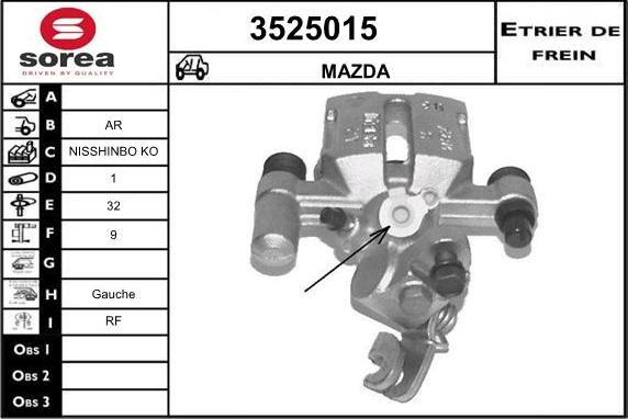 Sera 3525015 - Étrier de frein cwaw.fr