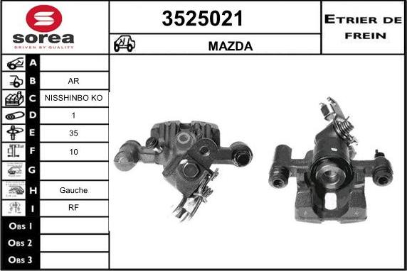 Sera 3525021 - Étrier de frein cwaw.fr