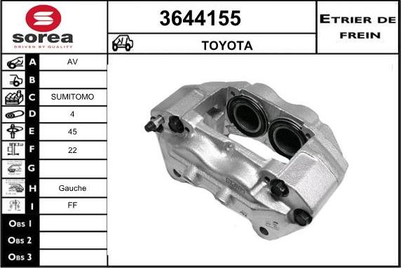 Sera 3644155 - Étrier de frein cwaw.fr