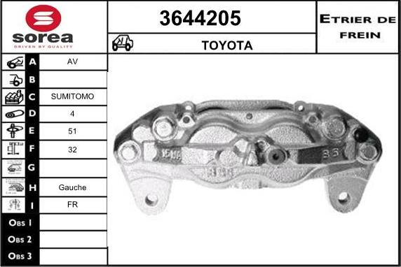 Sera 3644205 - Étrier de frein cwaw.fr