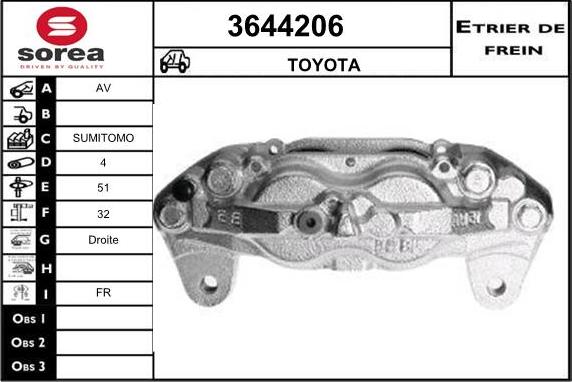 Sera 3644206 - Étrier de frein cwaw.fr