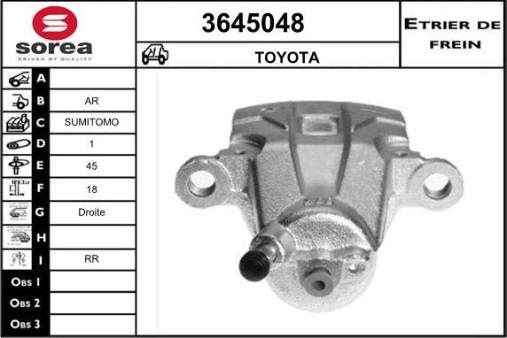 Sera 3645048 - Étrier de frein cwaw.fr