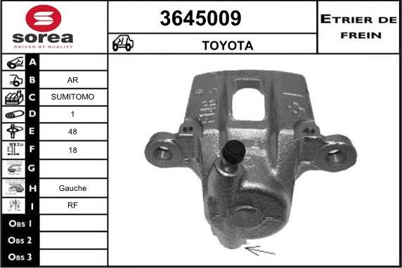 Sera 3645009 - Étrier de frein cwaw.fr