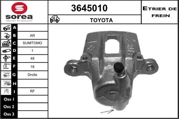 Sera 3645010 - Étrier de frein cwaw.fr