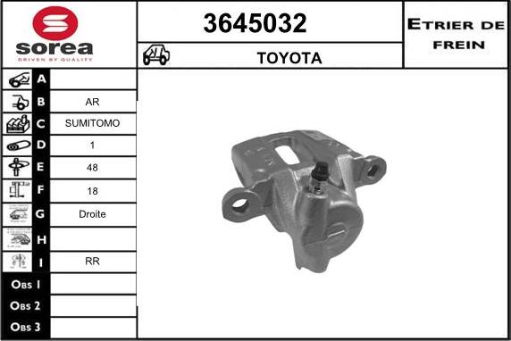 Sera 3645032 - Étrier de frein cwaw.fr