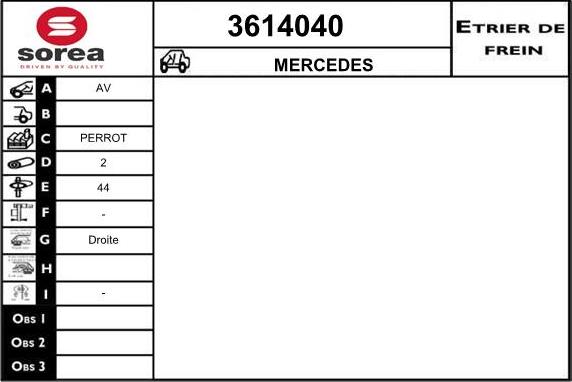 Sera 3614040 - Étrier de frein cwaw.fr