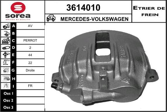 Sera 3614010 - Étrier de frein cwaw.fr