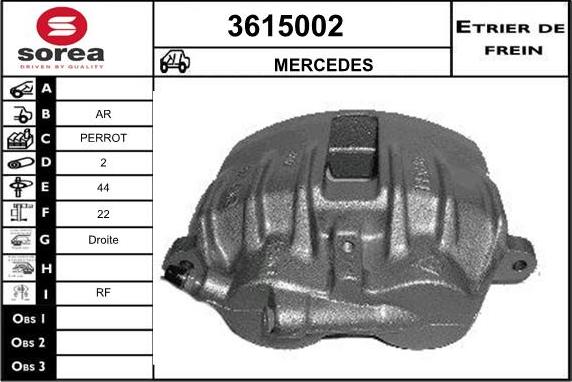 Sera 3615002 - Étrier de frein cwaw.fr