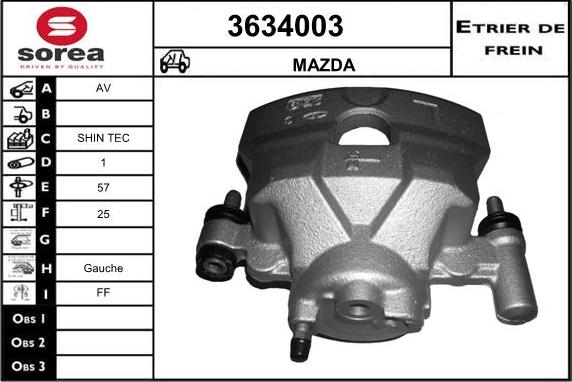 Sera 3634003 - Étrier de frein cwaw.fr