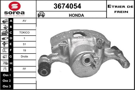 Sera 3674054 - Étrier de frein cwaw.fr