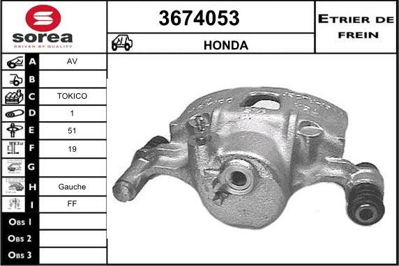 Sera 3674053 - Étrier de frein cwaw.fr