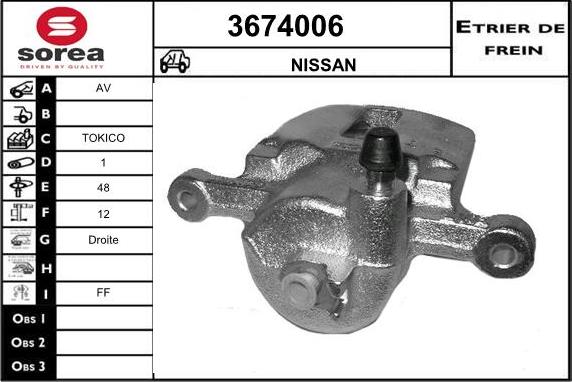 Sera 3674006 - Étrier de frein cwaw.fr