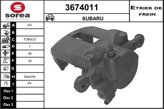 Sera 3674011 - Étrier de frein cwaw.fr