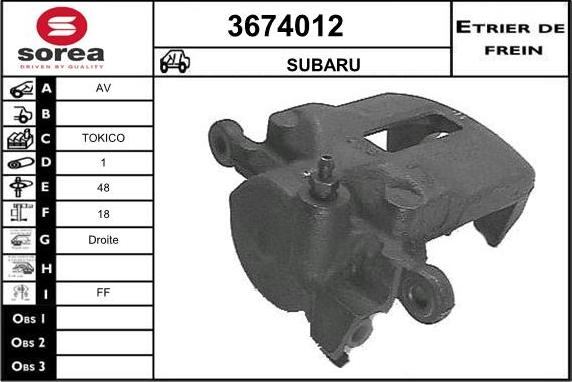 Sera 3674012 - Étrier de frein cwaw.fr