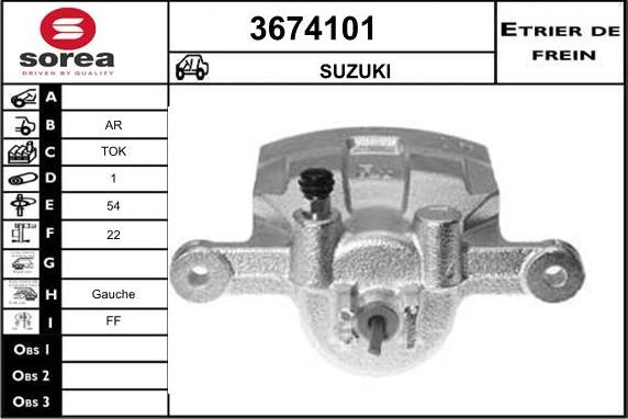 Sera 3674101 - Étrier de frein cwaw.fr