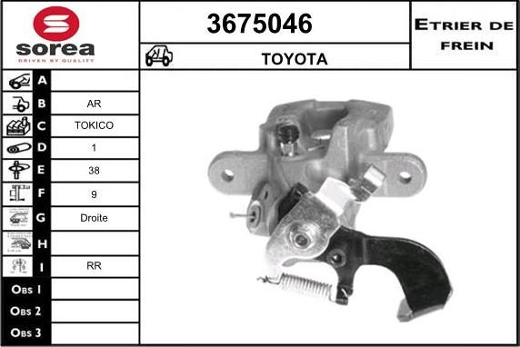 Sera 3675046 - Étrier de frein cwaw.fr