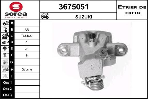 Sera 3675051 - Étrier de frein cwaw.fr