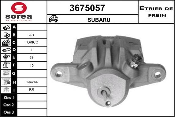 Sera 3675057 - Étrier de frein cwaw.fr