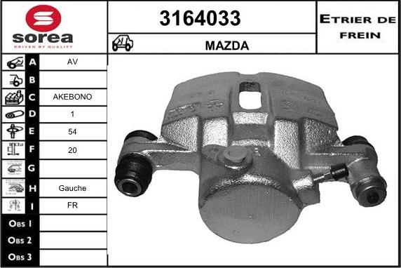 Sera 3164033 - Étrier de frein cwaw.fr