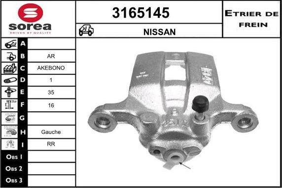 Sera 3165145 - Étrier de frein cwaw.fr