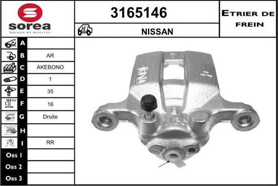 Sera 3165146 - Étrier de frein cwaw.fr