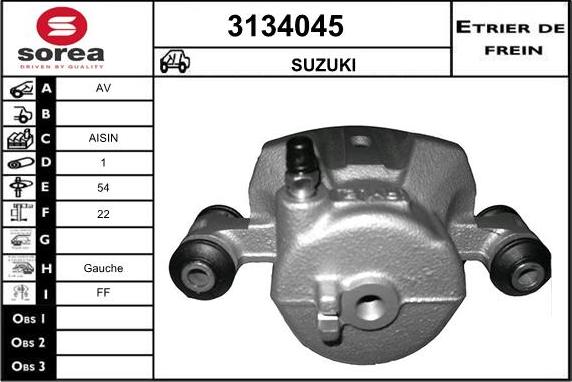 Sera 3134045 - Étrier de frein cwaw.fr