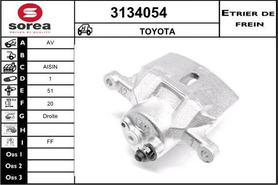 Sera 3134054 - Étrier de frein cwaw.fr