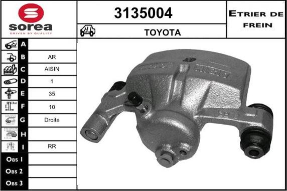 Sera 3135004 - Étrier de frein cwaw.fr