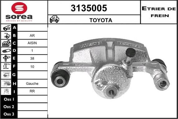 Sera 3135005 - Étrier de frein cwaw.fr