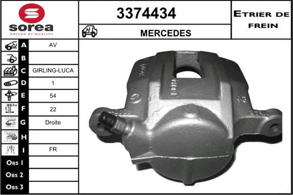 Sera 3374434 - Étrier de frein cwaw.fr