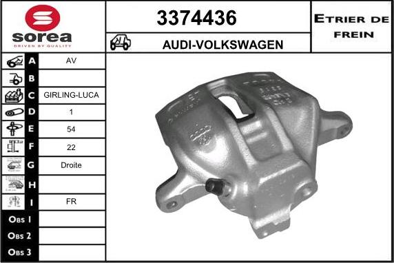 Sera 3374436 - Étrier de frein cwaw.fr