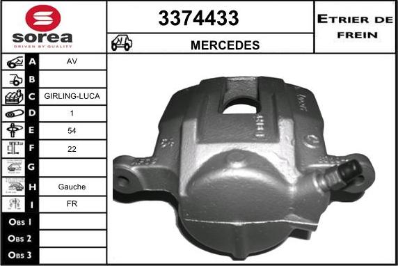 Sera 3374433 - Étrier de frein cwaw.fr