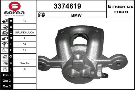 Sera 3374619 - Étrier de frein cwaw.fr