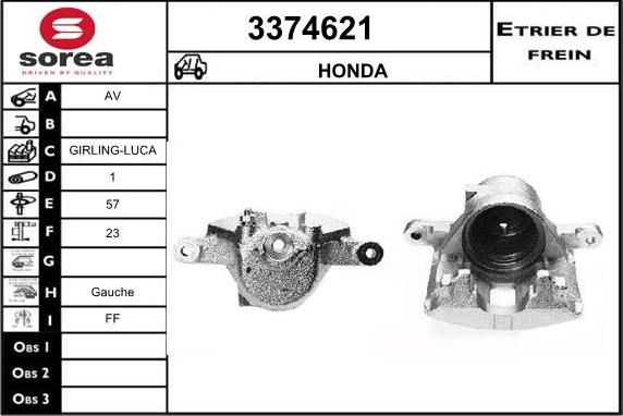 Sera 3374621 - Étrier de frein cwaw.fr