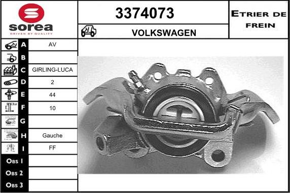 Sera 3374073 - Étrier de frein cwaw.fr