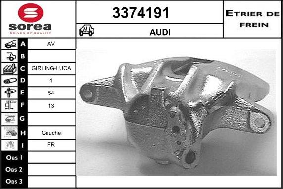 Sera 3374191 - Étrier de frein cwaw.fr