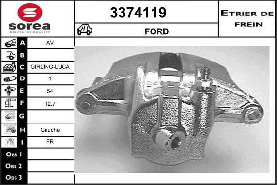 Sera 3374119 - Étrier de frein cwaw.fr