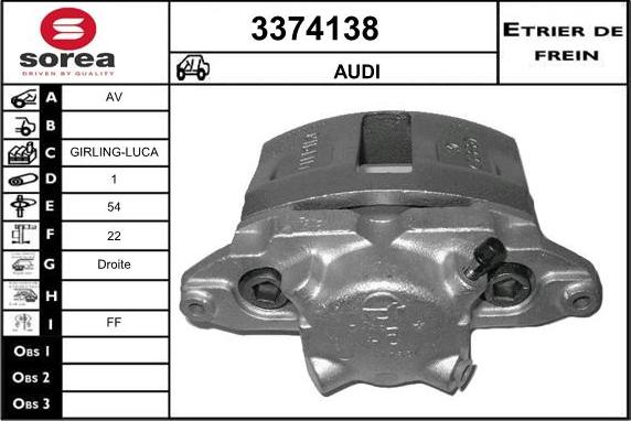 Sera 3374138 - Étrier de frein cwaw.fr