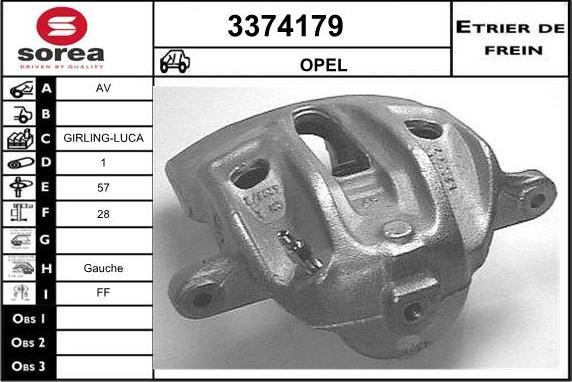 Sera 3374179 - Étrier de frein cwaw.fr