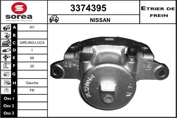 Sera 3374395 - Étrier de frein cwaw.fr