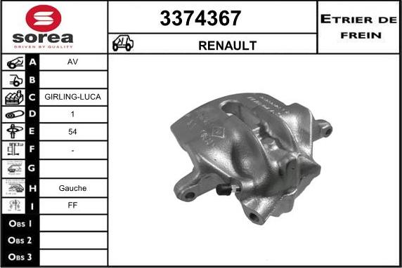 Sera 3374367 - Étrier de frein cwaw.fr