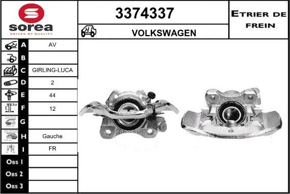 Sera 3374337 - Étrier de frein cwaw.fr