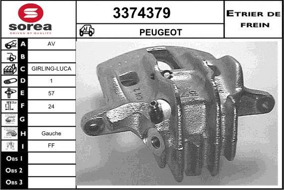 Sera 3374379 - Étrier de frein cwaw.fr