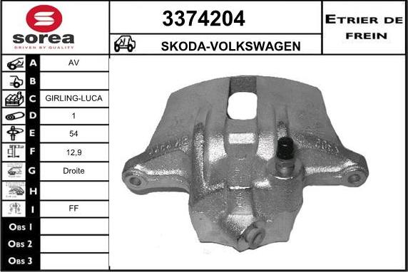 Sera 3374204 - Étrier de frein cwaw.fr